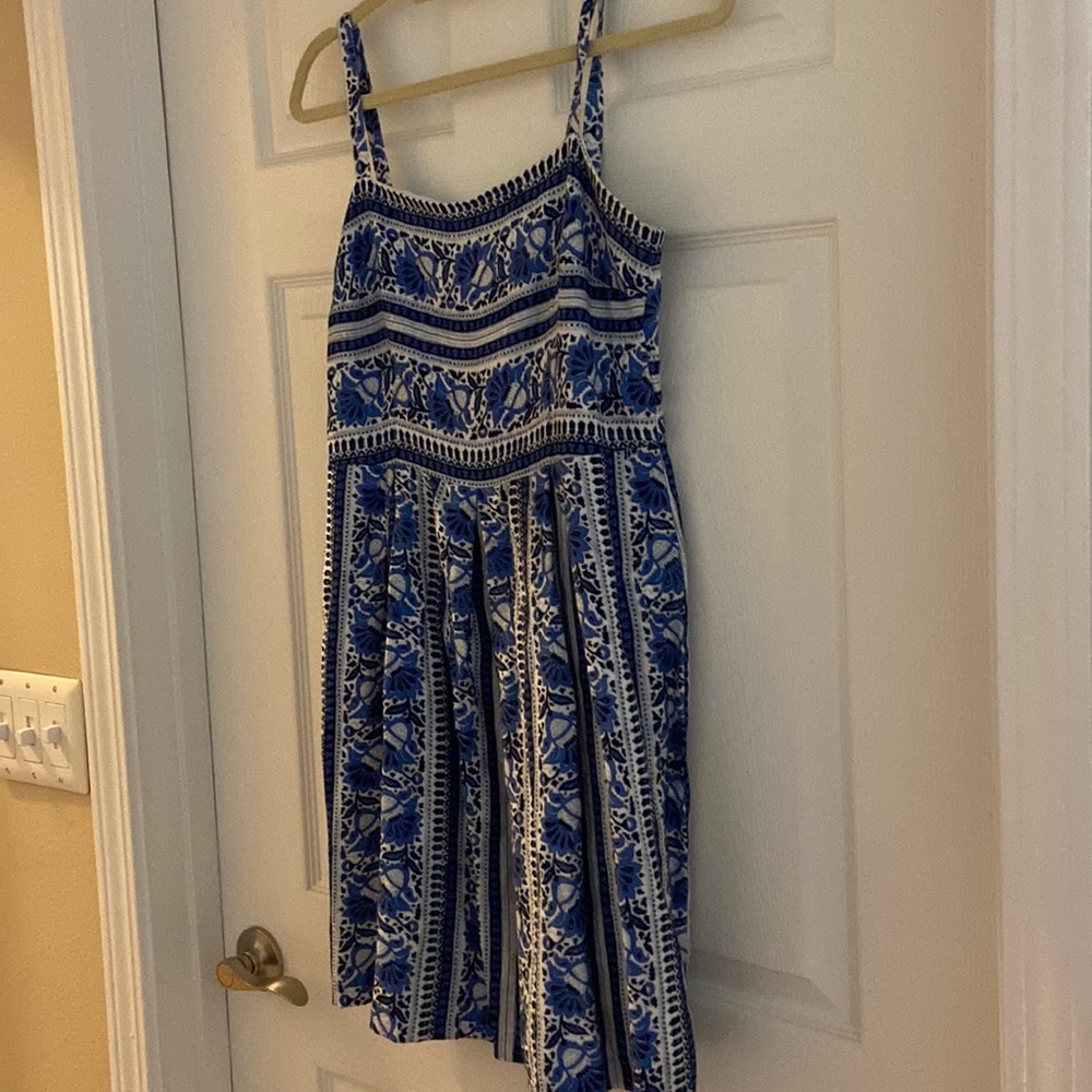Loft Blue and White Sundress